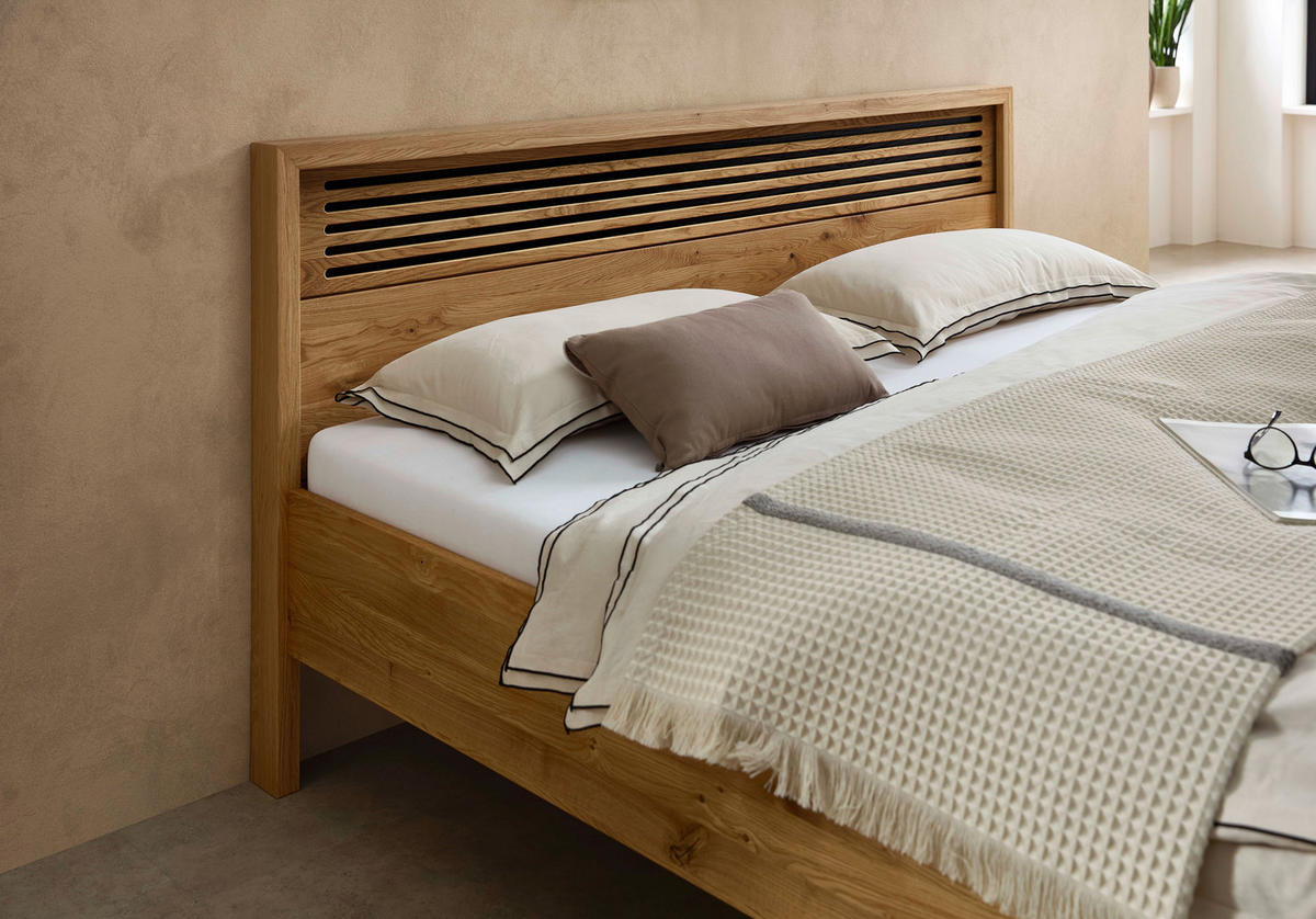 BETT 200/220 cm  Eichefarben   - Eichefarben, Modern, Holz (200/220cm) - Livetastic