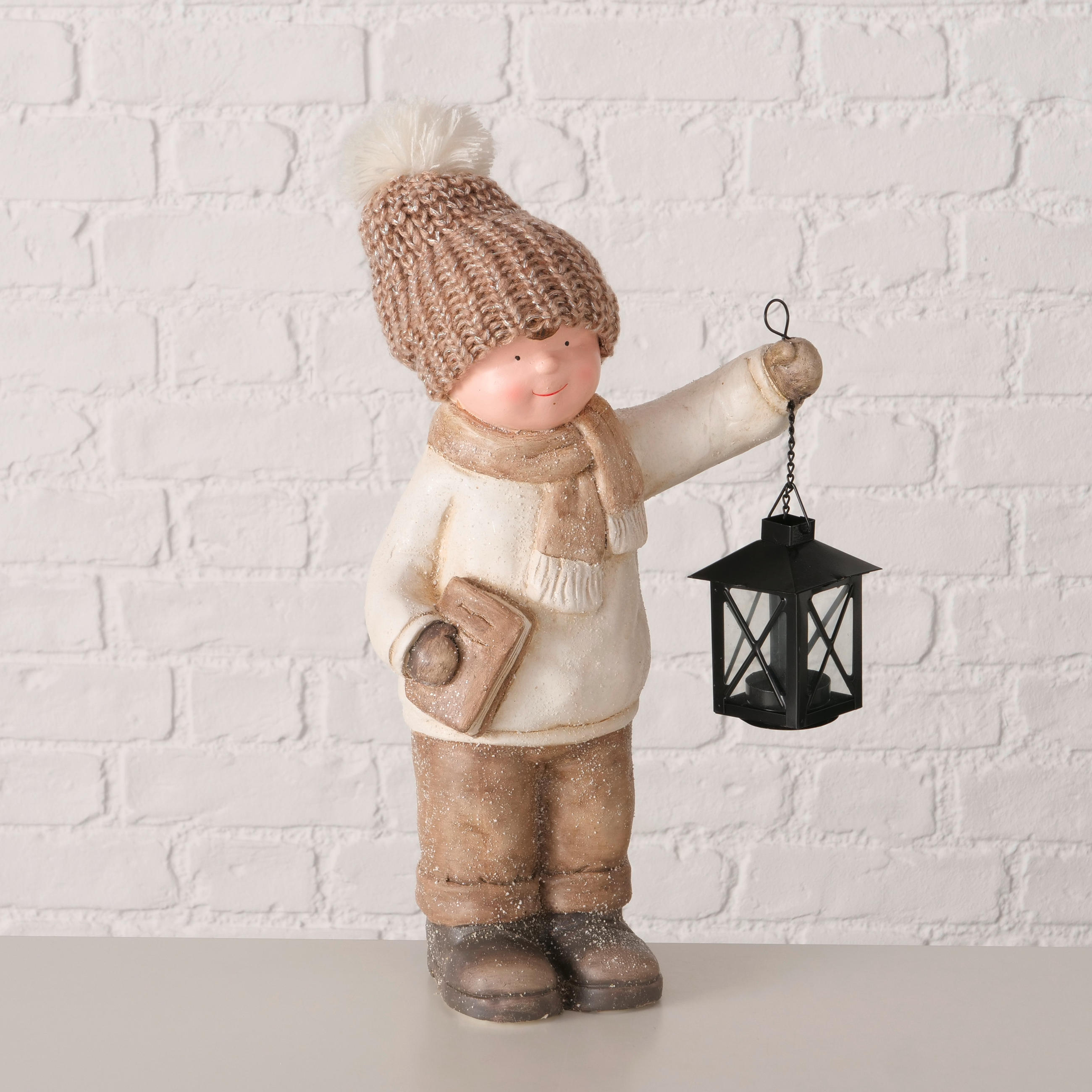 GYEREK DÍSZFIGURA - barna/fekete, Lifestyle, kő/textil (24,5/15/40cm)