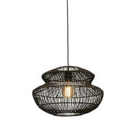 ZÁVĚSNÉ SVÍTIDLO, 40/30 cm  - černá, Trend, přírodní materiály (40/30cm) - Good & Mojo