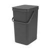 ABFALLEIMER SORT & GO 16 L  - Dunkelgrau, Basics, Kunststoff (22/40.1/27.9cm) - Brabantia