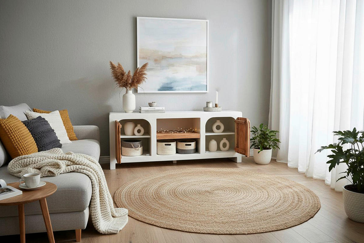 LOWBOARD  150/60/40 cm   - Naturfarben/Weiß, Design, Holz/Holzwerkstoff (150/60/40cm) - MID.YOU