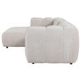 ECKSOFA in Chenille Creme  172/272 cm  - Creme/Schwarz, KONVENTIONELL, Kunststoff/Textil (172/272cm) - Carryhome