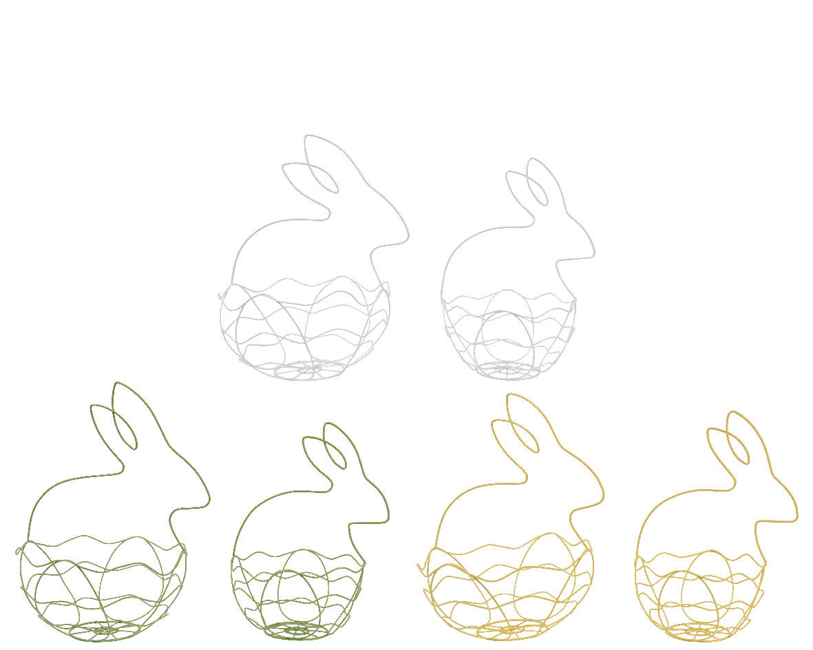 Coșuleț Paște    24,5/21,5/31 cm  - Romantik / Landhaus, metal (24,5/21,5/31cm)