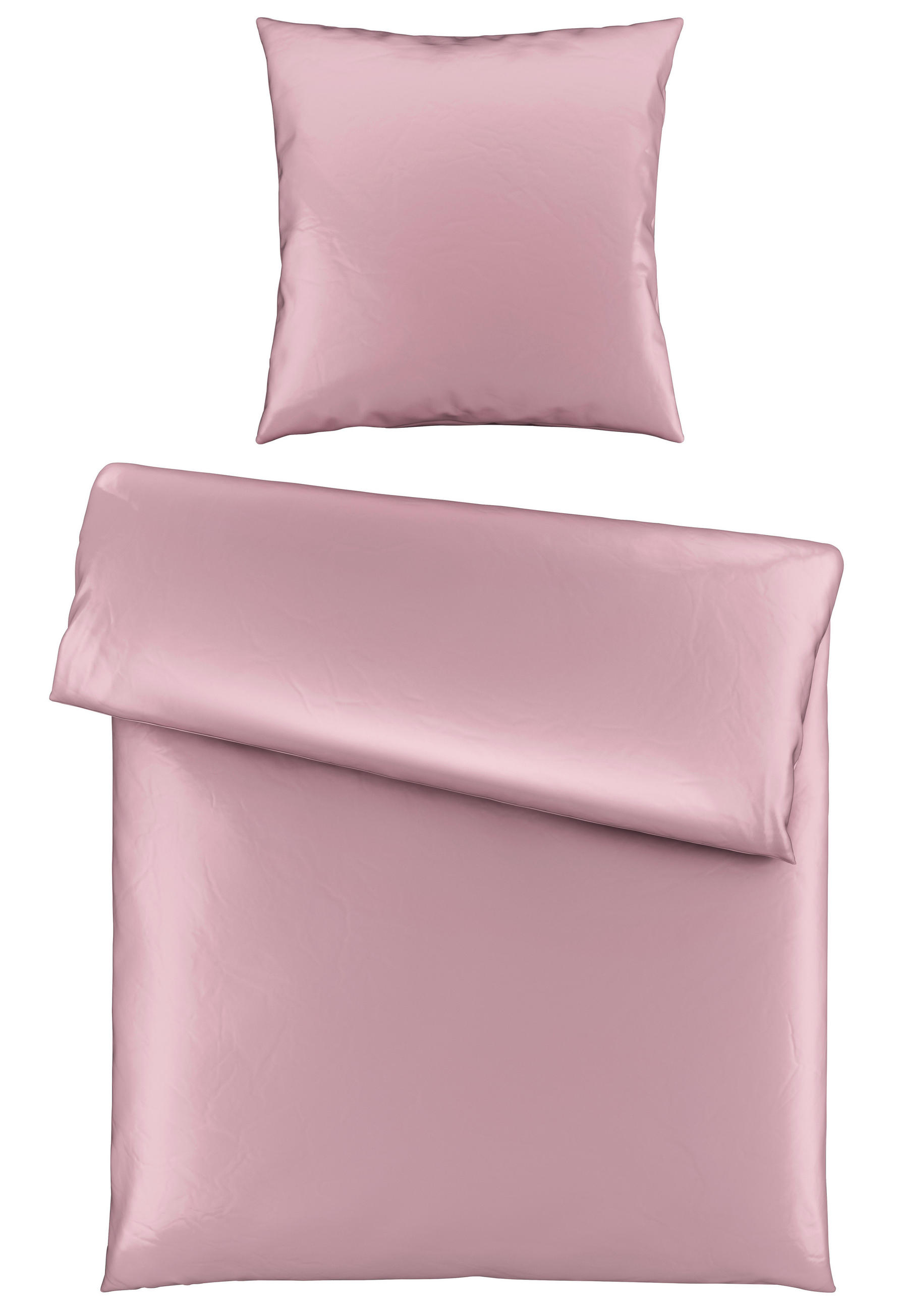 BETTWÄSCHE NIGIRI Satin 155/220 cm - Hellrosa, Basics, Textil (155/220cm) - Bio:Vio