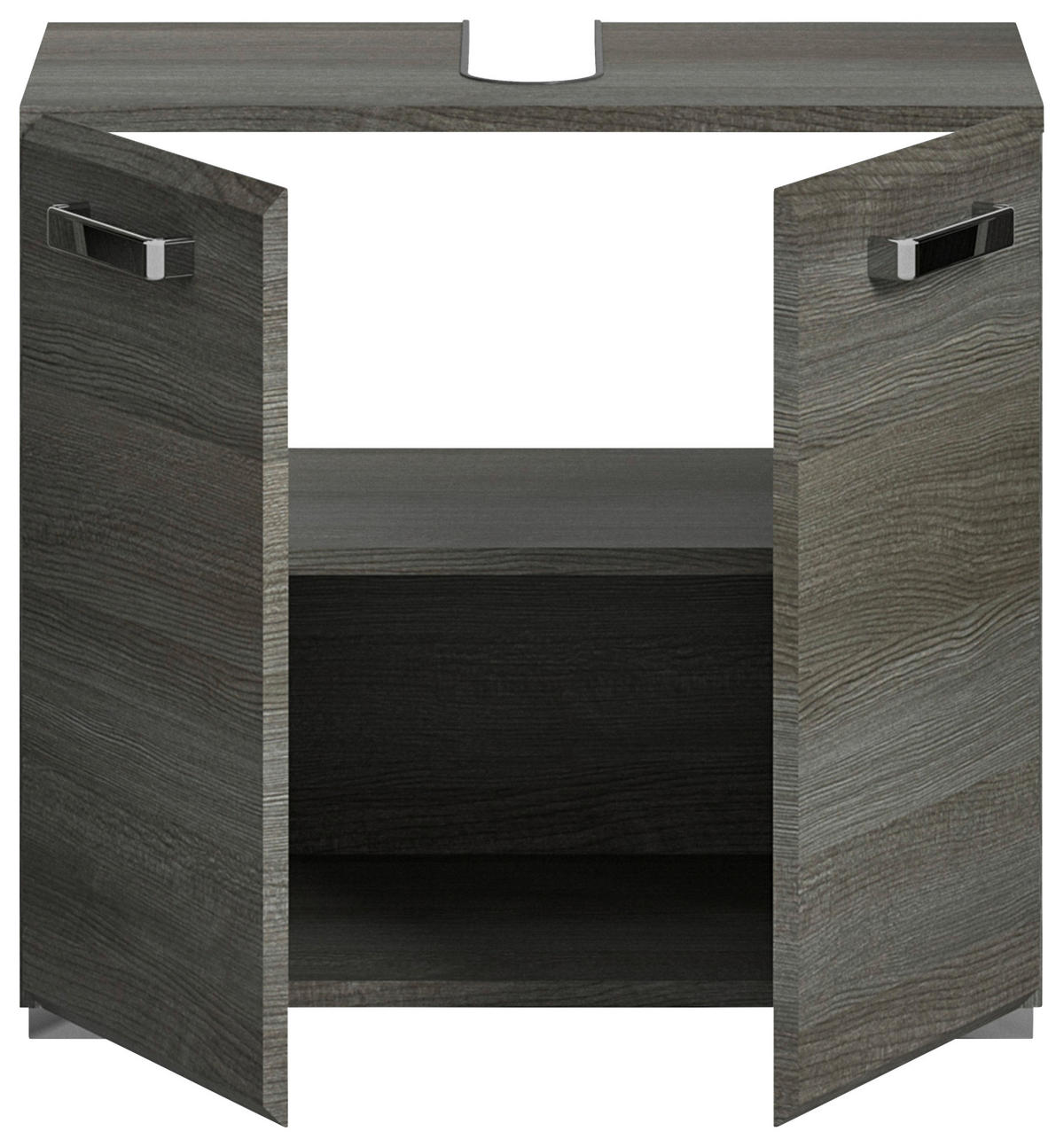 WASCHBECKENUNTERSCHRANK 60/55/37 cm  - Silberfarben/Grau, MODERN, Holzwerkstoff/Kunststoff (60/55/37cm) - MID.YOU
