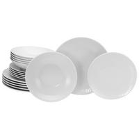 TAFELSERVICE Weiß Valencia 18-teilig  - Weiß, Design, Keramik - Creatable