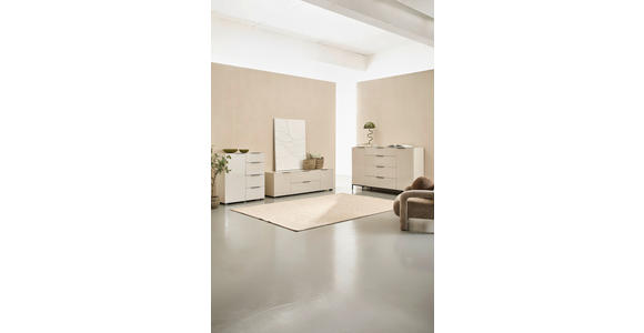 SIDEBOARD  180/99,7/42 cm 4 Schublade(n)  - Kaschmir/Schwarz, Design, Glas/Holzwerkstoff (180/99,7/42cm) - Novel