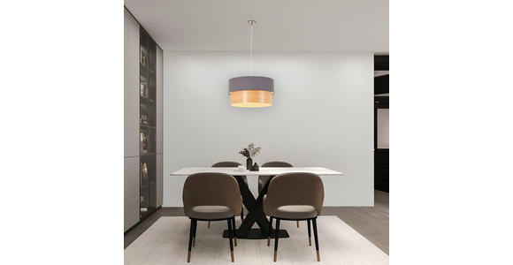 HÄNGELEUCHTE 45/120 cm  - Anthrazit, MODERN, Holz/Kunststoff (45/120cm) - Novel