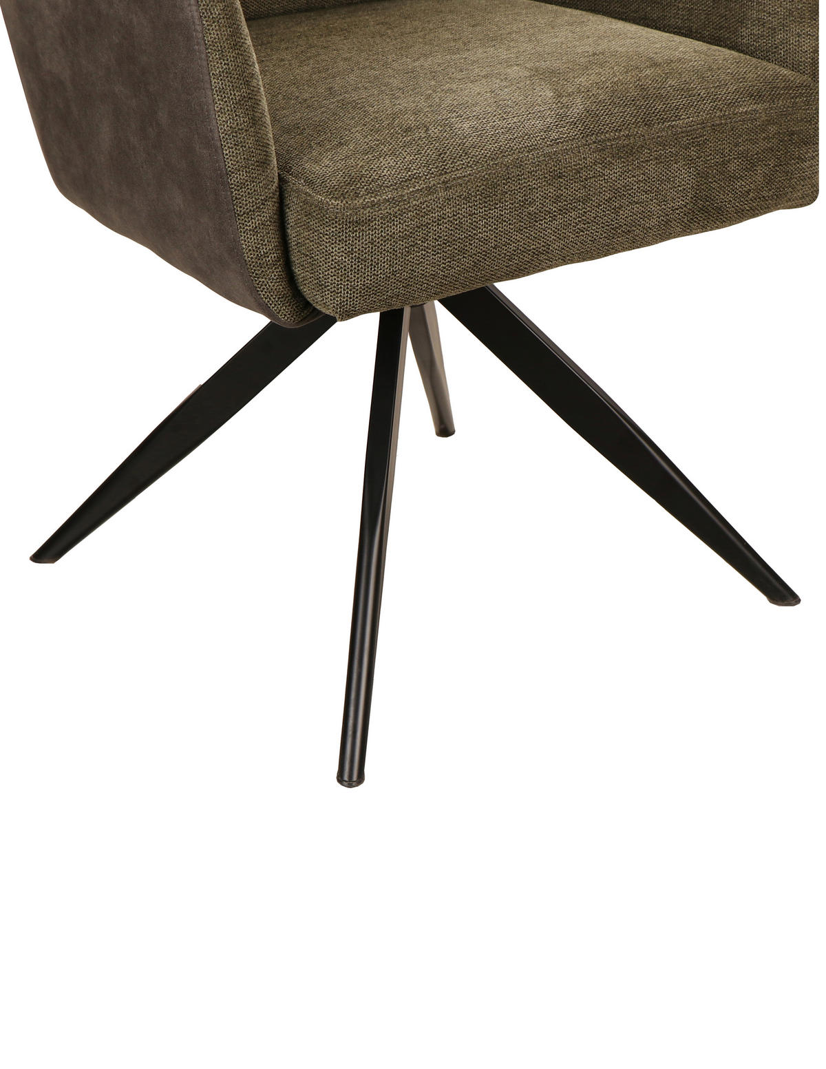 ARMLEHNSTUHL  in Eisen Leinenoptik  - Anthrazit/Schwarz, Design, Textil/Metall (60/91/67cm) - Novel