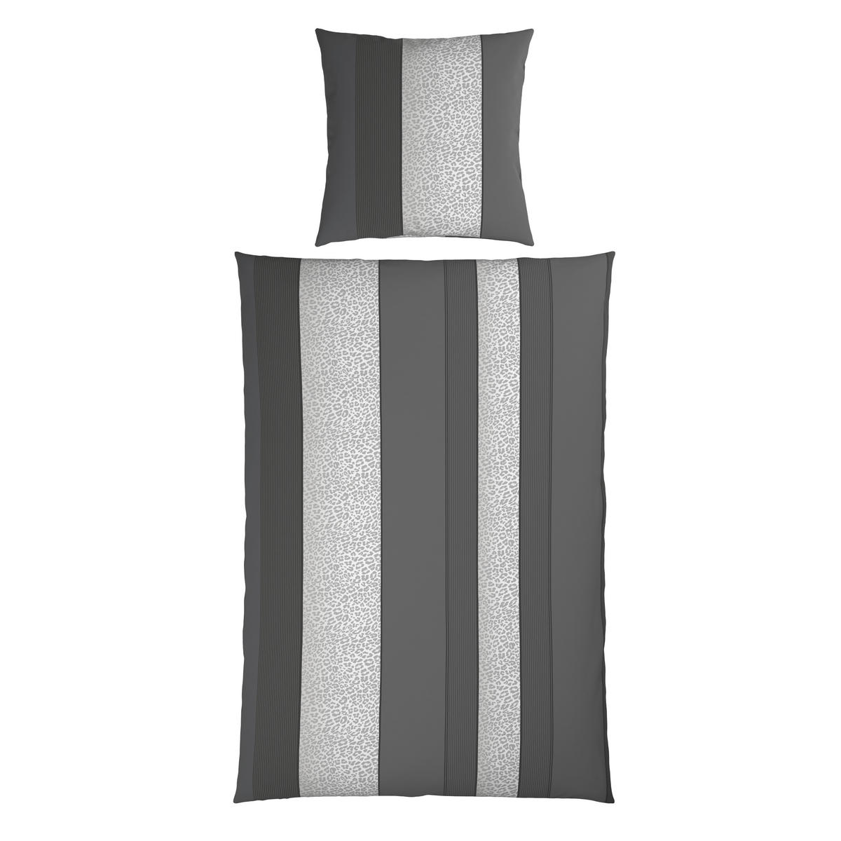 BETTWÄSCHE Flanell 155/220 cm  - Anthrazit, Textil (155/220cm) - Dieter Knoll
