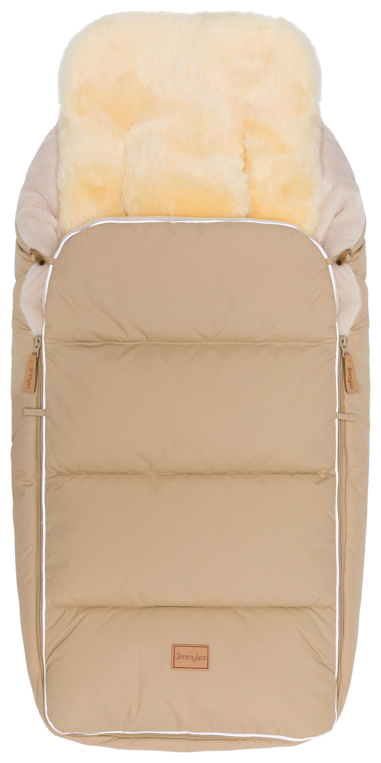 BUGGY-FUSSSACK Fluffy  - Naturfarben, Basics, Leder/Textil (50/100cm) - Jimmylee