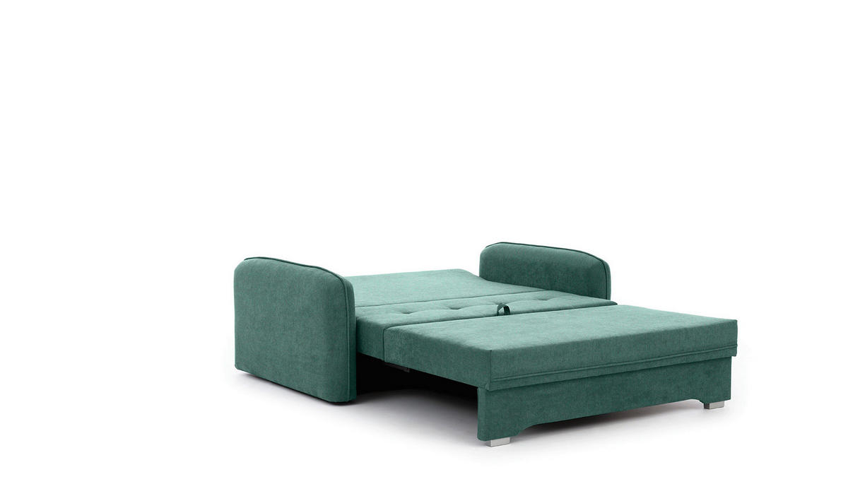 SCHLAFSOFA in Chenille Mintgrün  - Silberfarben/Mintgrün, Design, Kunststoff/Textil (155/105/75cm) - MID.YOU