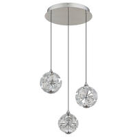 VISEČA LED-SVETILKA  VIRINA //3000 K/230 V/ - barve kroma/črna, Konvencionalno, kovina/umetna masa (42/15cm) - Globo