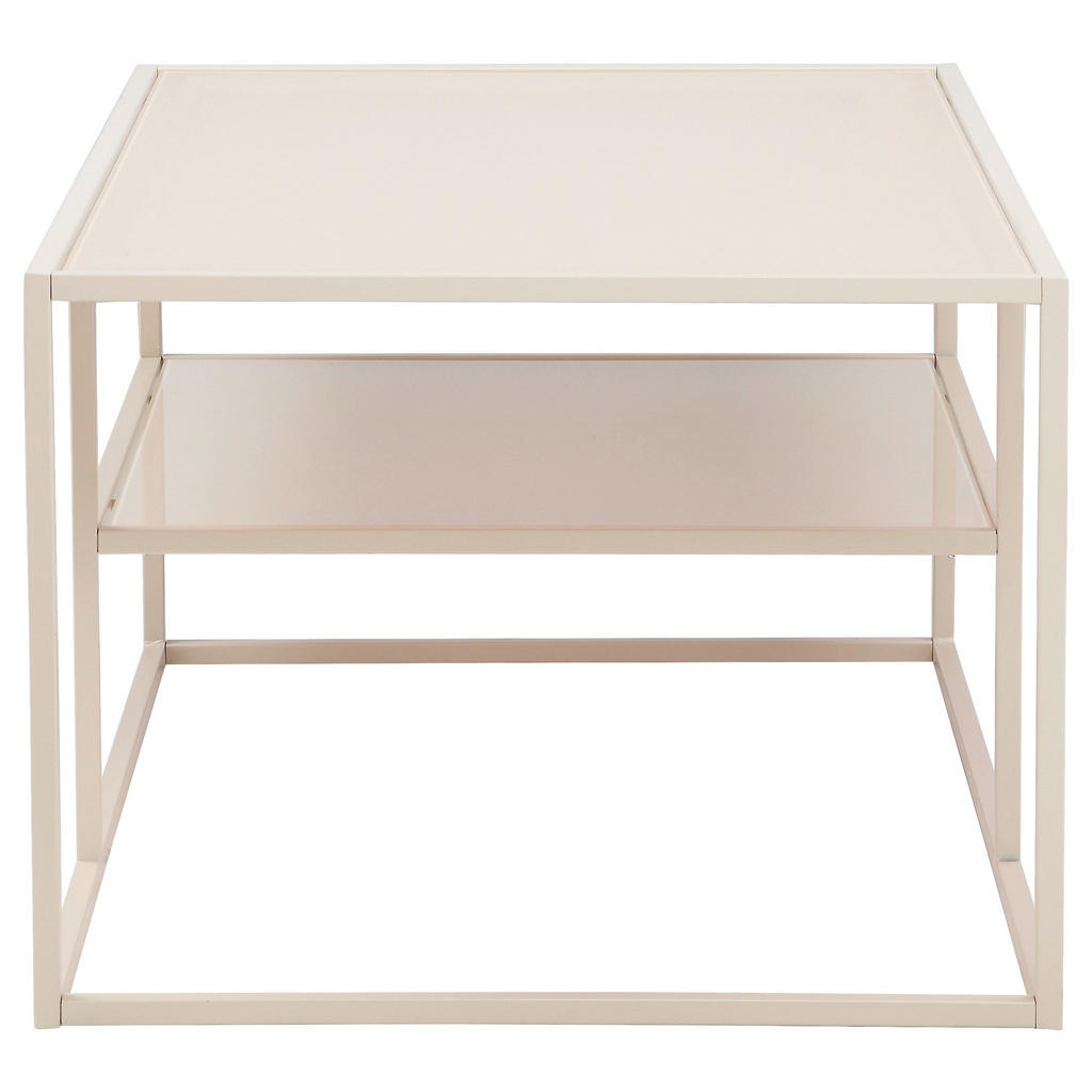 Thumbnail - Livetastic Couchtisch, Creme, Metall, Glas, rechteckig, Flachrohr, 60x45x90 cm, einfacher Aufbau, Wohnzimmer, Wohnzimmer...