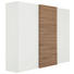 SCHWEBETÜRENSCHRANK in furniert Kernnussbaum Weiß, Nussbaumfarben - Nussbaumfarben/Weiß, Design, Holz/Holzwerkstoff (302/229,6/67,7cm) - Hülsta SCHWEBETÜRENSCHRANK in furniert Kernnussbaum Weiß, Nussbaumfarben - Nussbaumfarben/Weiß, Design, Holz/Holzwerkstoff (302/229,6/67,7cm) - Hülsta