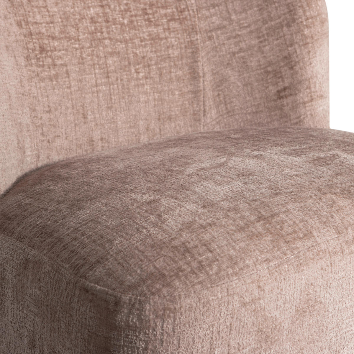 SESSEL in Samt Sandfarben  - Sandfarben/Schwarz, Design, Kunststoff/Textil (74/75/65cm) - Livetastic