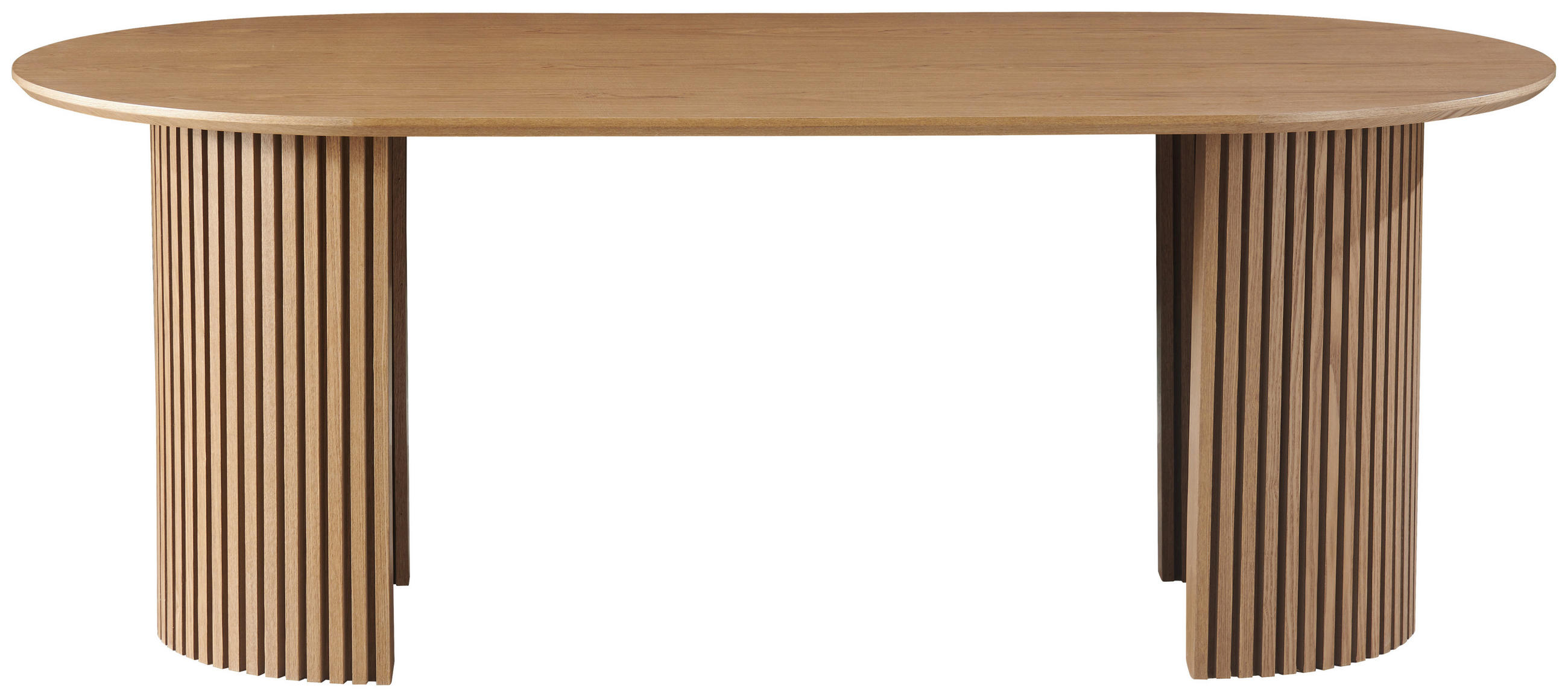 ESSTISCH Weide furniert oval Eichefarben  - Eichefarben, KONVENTIONELL, Holz/Holzwerkstoff (200/75/100cm) - MID.YOU