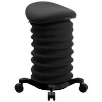 BÜROHOCKER Schwarz  - Schwarz, Design, Kunststoff/Textil (37,5/58-70/36cm) - Topstar