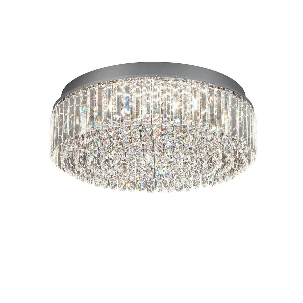 LED-DECKENLEUCHTE Royal 60/15 cm   - Chromfarben, LIFESTYLE, Metall (60/15cm) - Hell