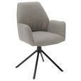 ARMLEHNSTUHL   Webstoff  - Schwarz/Cappuccino, Design, Textil/Metall (59/87/61cm) - Carryhome