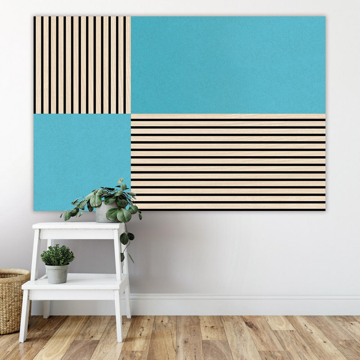 AKUSTIKPANEEL Modular Wall System rPet 52/52/0.6 cm  - Hellblau, MODERN, Kunststoff (52/52/0.6cm) - Jangal