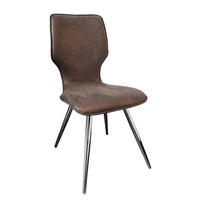 STOLICA  tamnosiva       - tamnosiva/boja hroma, Dizajnerski, metal/tekstil (48/92/60cm) - Novel