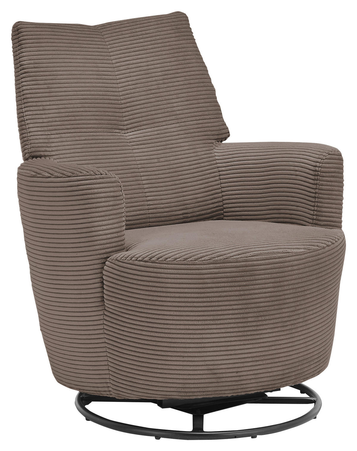 SESSEL Cord Greige    - Greige/Schwarz, Design, Textil/Metall (80/96/88cm) - SetOne by Musterring