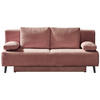 SCHLAFSOFA in Cord Rosa  - Schwarz/Rosa, Modern, Textil/Metall (193/85/88cm) - Novel