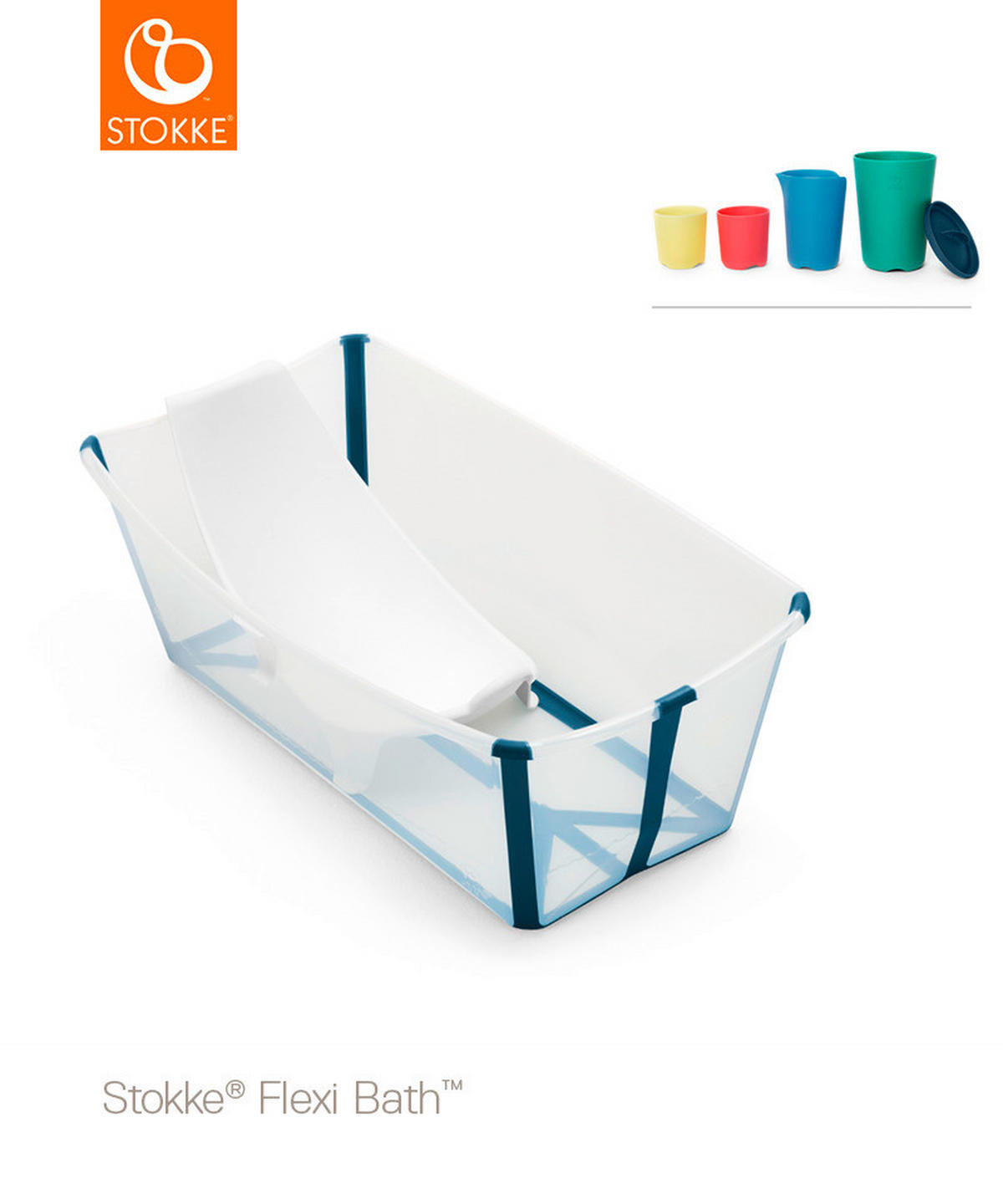 BADEWANNENEINSATZ Flexi Bath™  - Weiß, Basics, Kunststoff (42/23/12cm) - Stokke