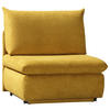 FOTELJ S FUNKCIJO LEŽIŠČA,  rumena tekstil - rumena, Design, tekstil (90/89cm) - Novel