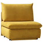 SCHLAFSESSEL Etta in Flachgewebe Gelb  - Gelb, Design, Textil (90/89cm) - Novel