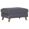 HOCKER in Textil Dunkelgrau  - Dunkelgrau/Buchefarben, Design, Holz/Textil (93/47/65cm) - MID.YOU