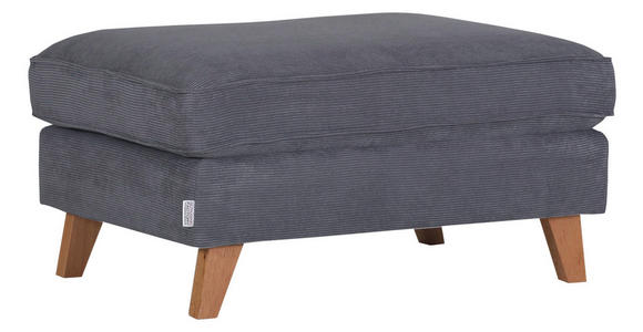 HOCKER Cord Dunkelgrau - Dunkelgrau/Buchefarben, Design, Holz/Textil (93/47/65cm) - Carryhome