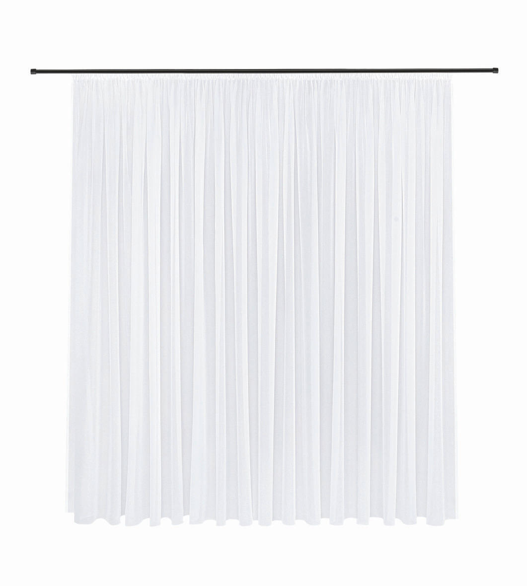 FERTIGSTORE  transparent  450/245 cm   - Weiß, Basics, Textil (450/245cm)