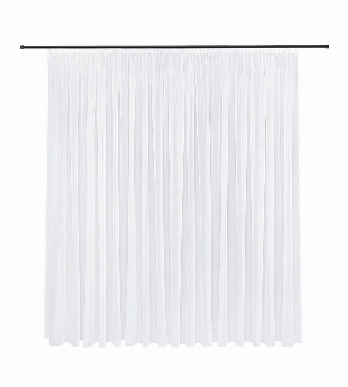 FERTIGSTORE  transparent  450/245 cm   - Weiß, Basics, Textil (450/245cm)