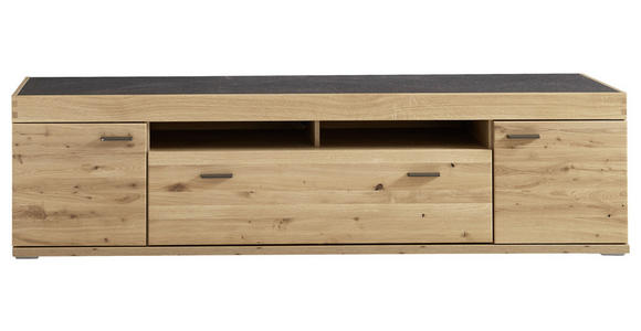 LOWBOARD 205/54/50 cm - Schieferfarben/Eichefarben, KONVENTIONELL, Holz/Holzwerkstoff (205/54/50cm) - Voleo