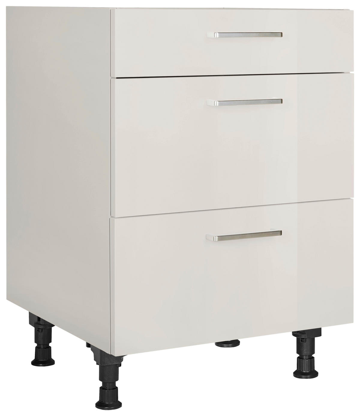 KOCHFELDUMBAUSCHRANK 60/87/56 cm  in Hellgrau  - Edelstahlfarben/Hellgrau, MODERN, Holzwerkstoff/Metall (60/87/56cm) - Nobilia