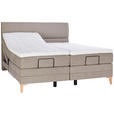 BOXSPRINGBETT 180/200 cm  in Hellbraun  - Hellbraun/Eichefarben, KONVENTIONELL, Holz/Textil (180/200cm) - Voleo