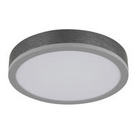 LED-DECKENLEUCHTE 30/8,5 cm   - Dunkelgrau/Silberfarben, KONVENTIONELL, Kunststoff/Metall (30/8,5cm) - Globo