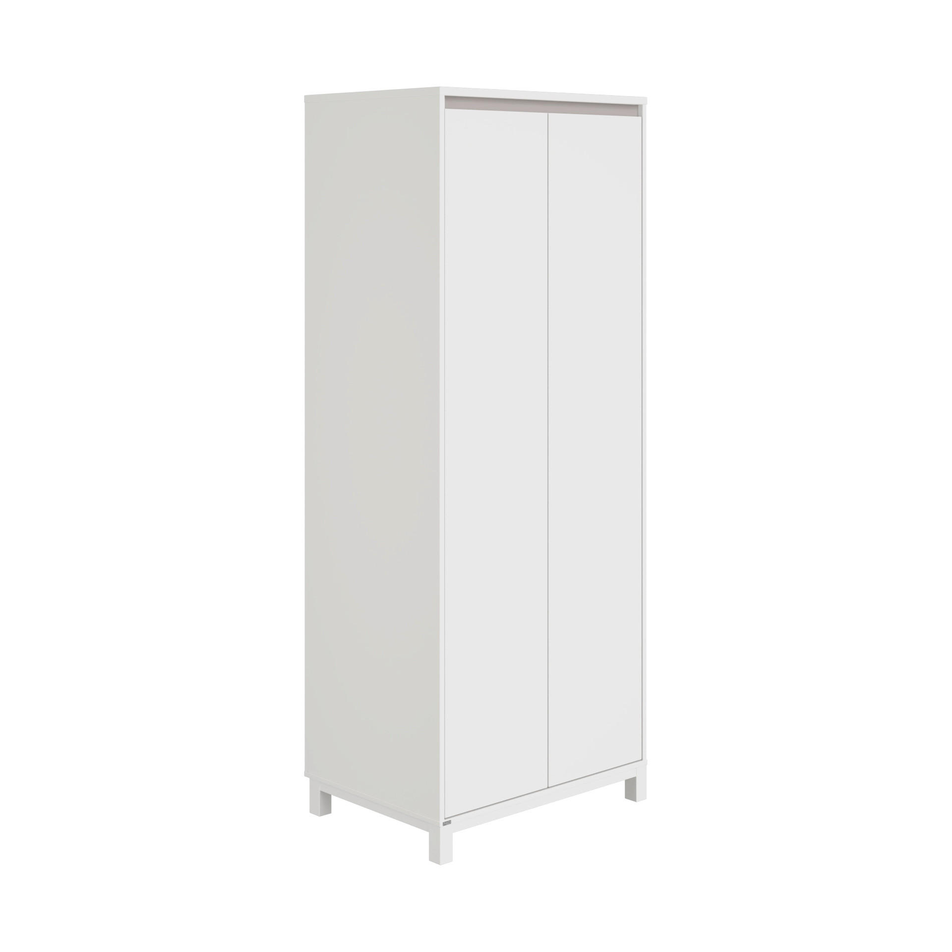 KINDERKLEIDERSCHRANK Olli Kleiderschrank 2T Grau, Weiß  - Weiß/Grau, Basics, Holzwerkstoff (83,0/204,0/56,1cm) - Paidi