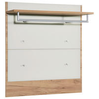 GARDEROBNI PANEL - kašmir/barve hrasta, Design, steklo/leseni material (98/108/3cm) - Voleo