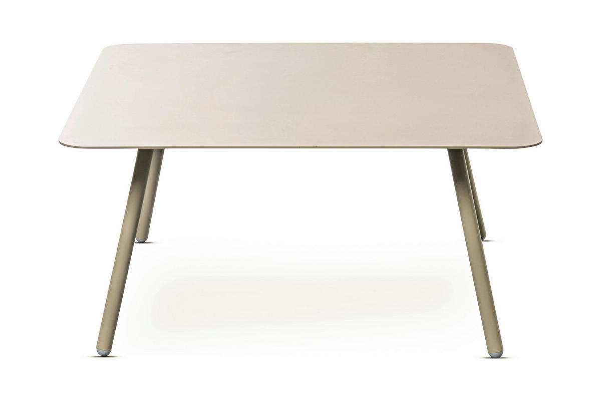 BEISTELLTISCH in Metall 75/75/35 cm  - Creme, Design, Metall (75/75/35cm) - Xora
