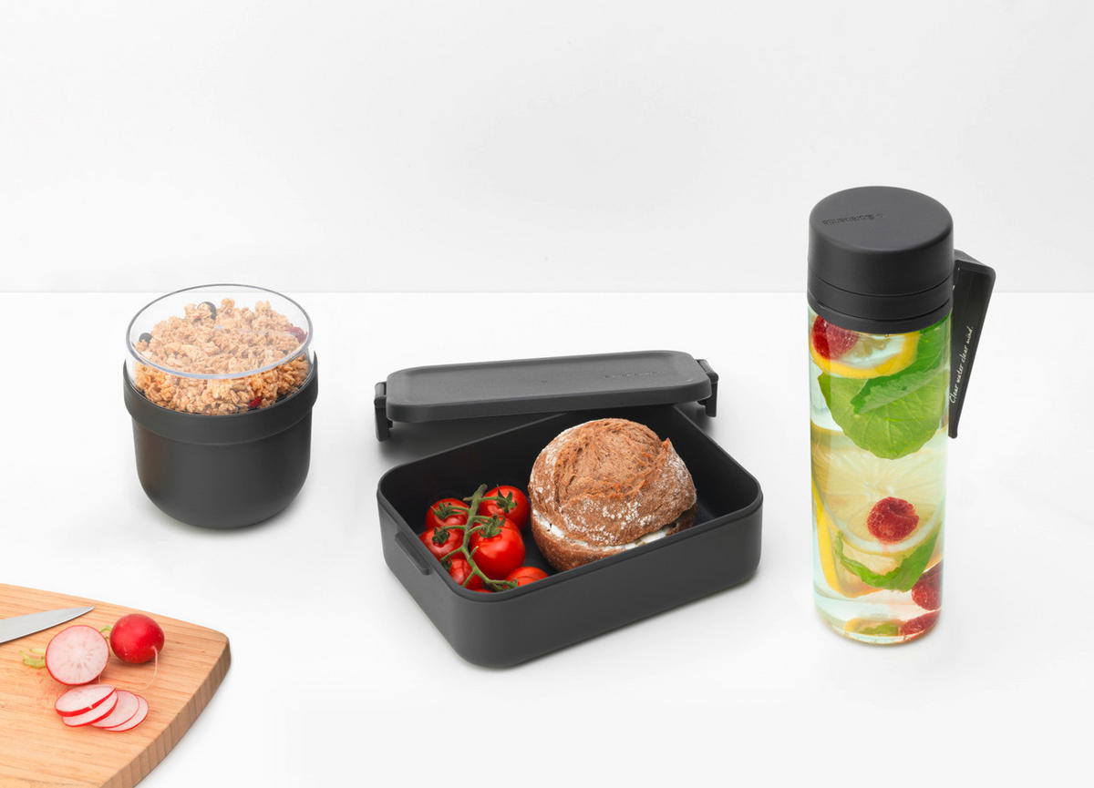 PAUSENSET  - Dunkelgrau/Transparent, Basics, Kunststoff (38/22.2/14cm) - Brabantia
