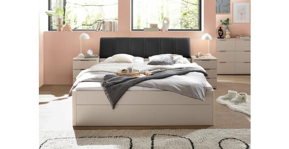 BETT 180/200 cm  in Graphitfarben, Kaschmir  - Kaschmir/Graphitfarben, KONVENTIONELL, Holzwerkstoff/Textil (180/200cm) - Carryhome