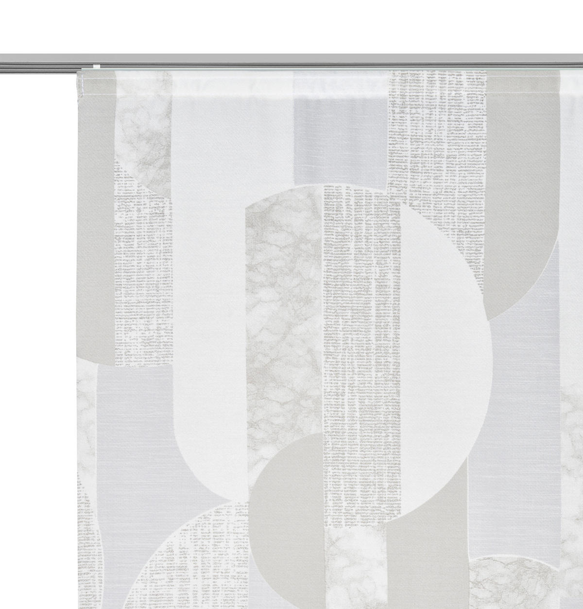 PANEL ZAVESA siva, bela - siva/bela, Osnovno, tekstil (60/260cm) - Novel