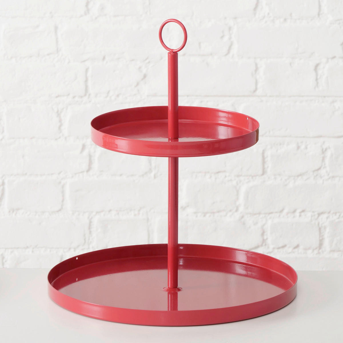POSCHODOVÝ STOJAN    - červená, Trend, kov (30/30/34cm)