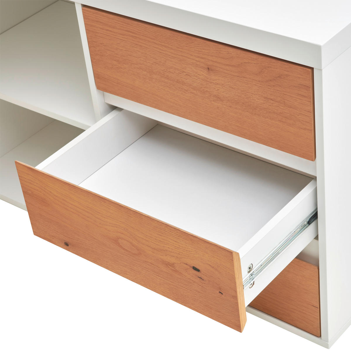 ECKSCHREIBTISCH  in Eichefarben, Weiß  - Eichefarben/Weiß, MODERN, Holz/Holzwerkstoff (120/76/100cm) - MID.YOU