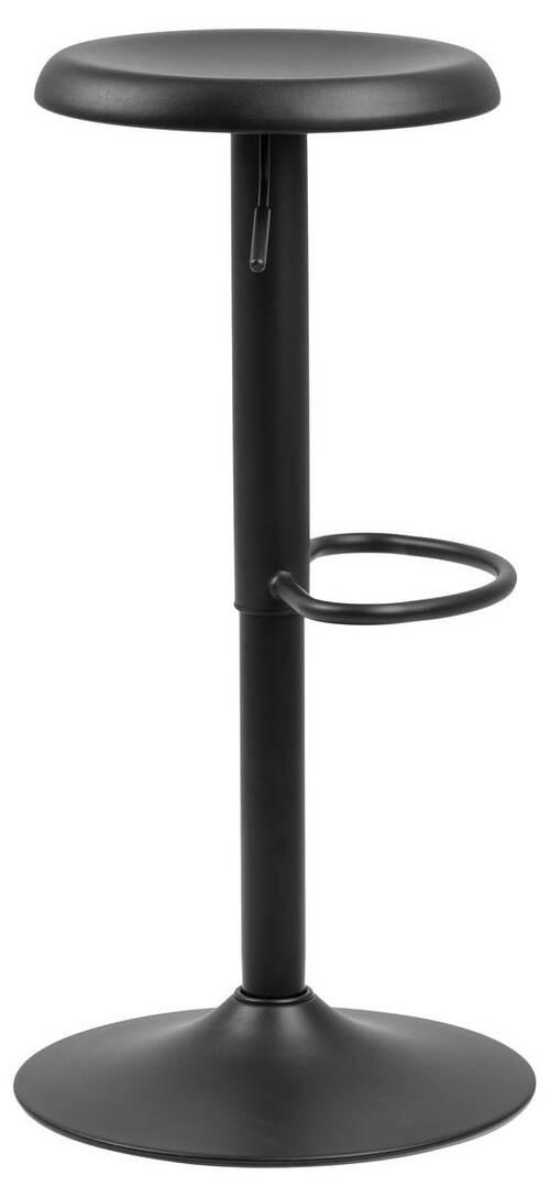 BARHOCKER Schwarz Stahl  - Schwarz, Basics, Metall (40/82/40cm)