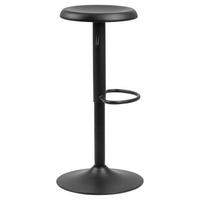 BARHOCKER Schwarz Stahl  - Schwarz, Basics, Metall (40/82/40cm)