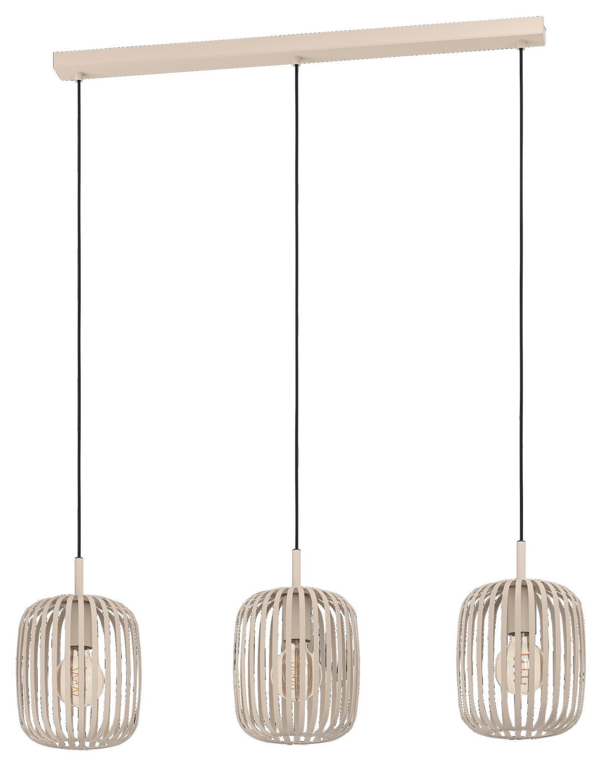 HÄNGELEUCHTE Romazzina 90/20/110 cm   - Sandfarben, Design, Metall (90/20/110cm) - Eglo